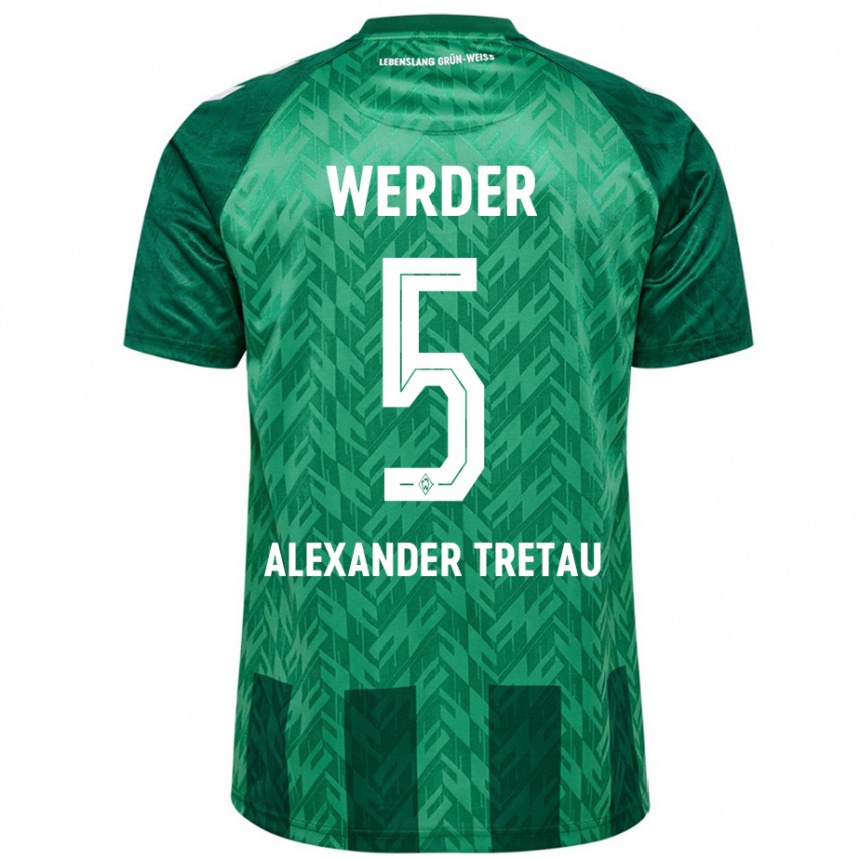 Niño Fútbol Camiseta Hans Alexander Tretau #5 Verde 1ª Equipación 2024/25 México