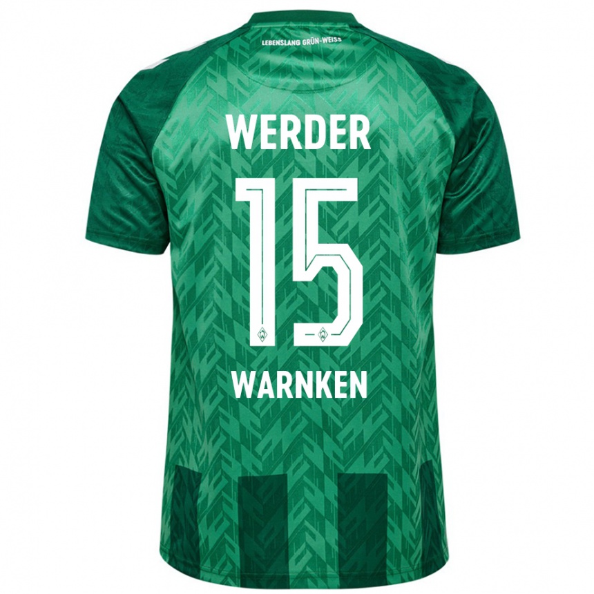 Niño Fútbol Camiseta Jannes Warnken #15 Verde 1ª Equipación 2024/25 México