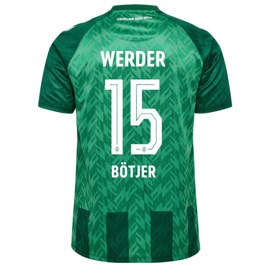 Niño Fútbol Camiseta Linus Bötjer #15 Verde 1ª Equipación 2024/25 México