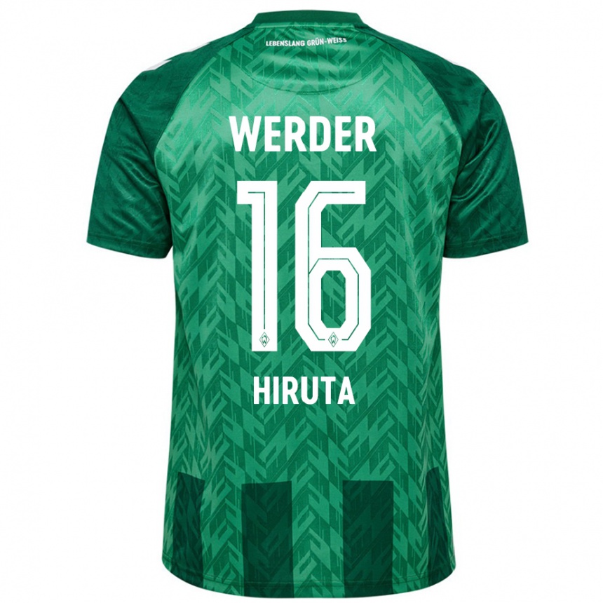 Niño Fútbol Camiseta Ikumi Hiruta #16 Verde 1ª Equipación 2024/25 México