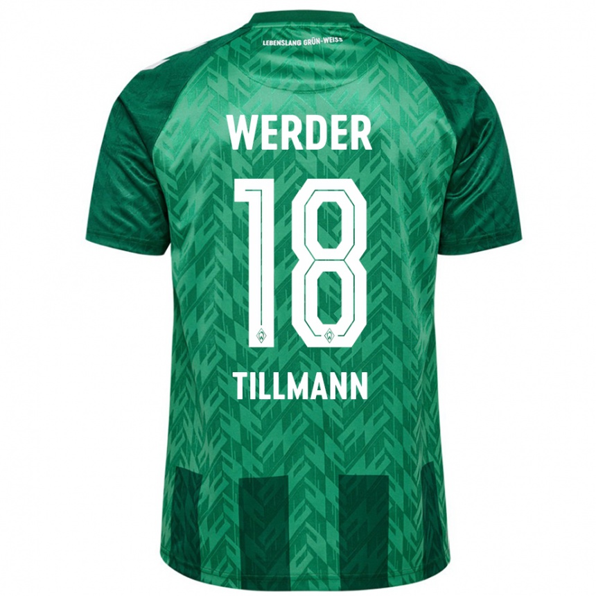 Niño Fútbol Camiseta Felix Tillmann #18 Verde 1ª Equipación 2024/25 México