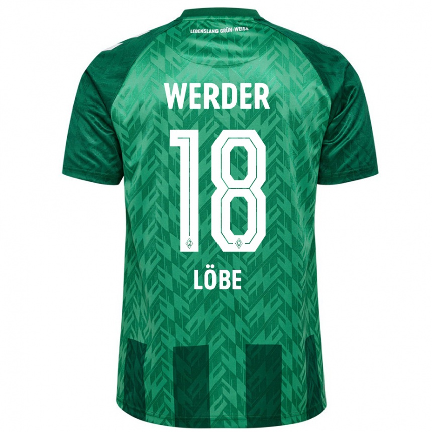 Niño Fútbol Camiseta Jasper Löbe #18 Verde 1ª Equipación 2024/25 México