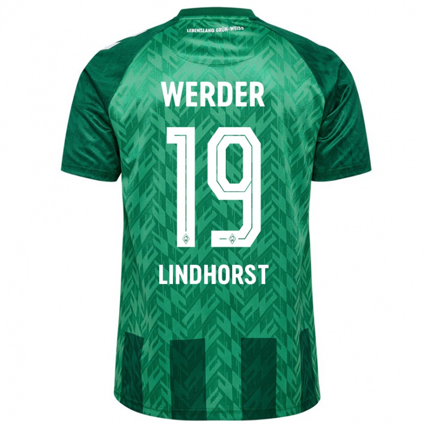 Niño Fútbol Camiseta Jerrit Lindhorst #19 Verde 1ª Equipación 2024/25 México