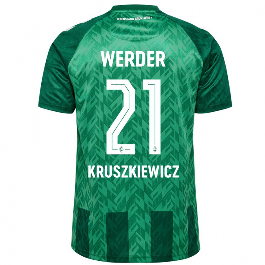 Niño Fútbol Camiseta Jakub Kruszkiewicz #21 Verde 1ª Equipación 2024/25 México