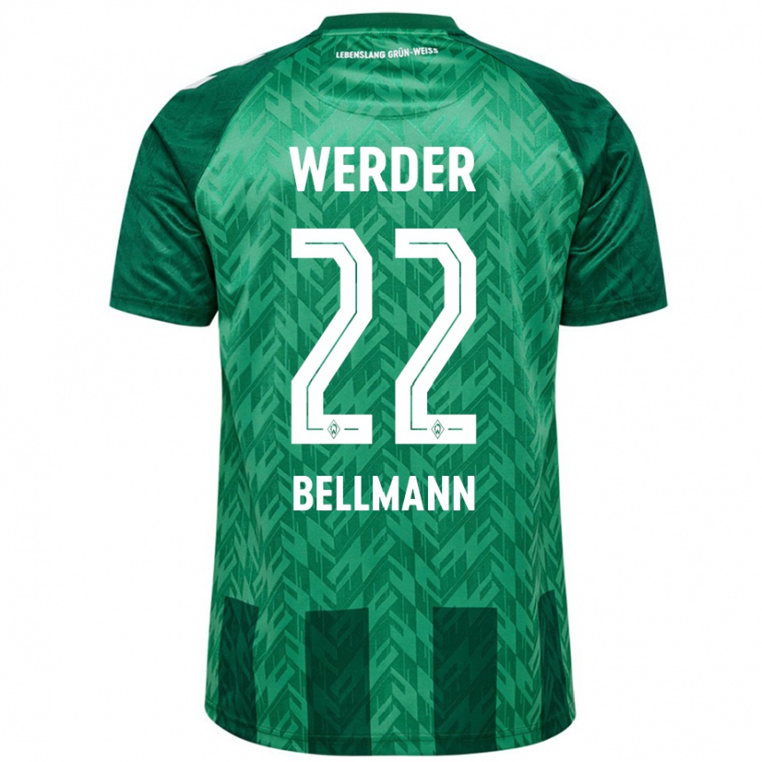 Niño Fútbol Camiseta Paul Bellmann #22 Verde 1ª Equipación 2024/25 México