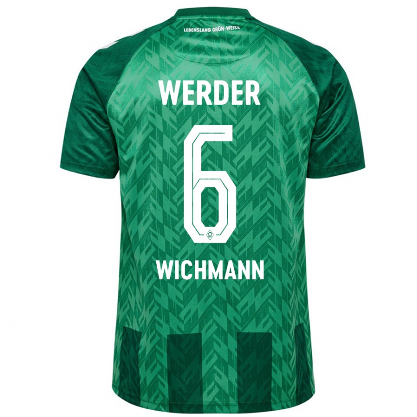 Niño Fútbol Camiseta Reena Wichmann #6 Verde 1ª Equipación 2024/25 México