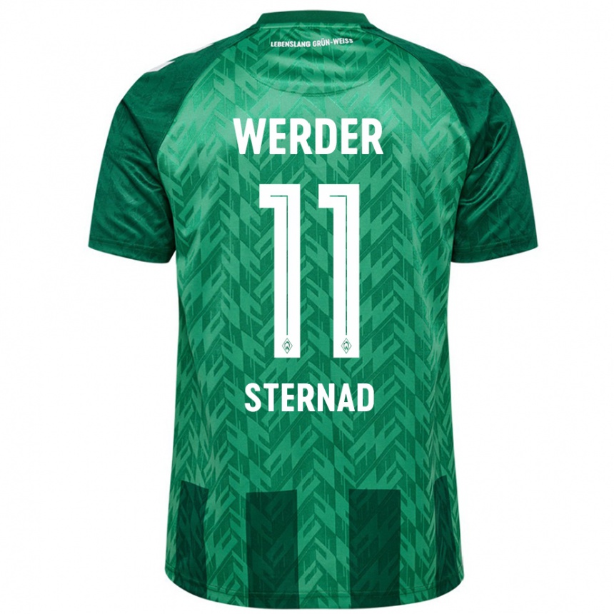 Niño Fútbol Camiseta Maja Sternad #11 Verde 1ª Equipación 2024/25 México