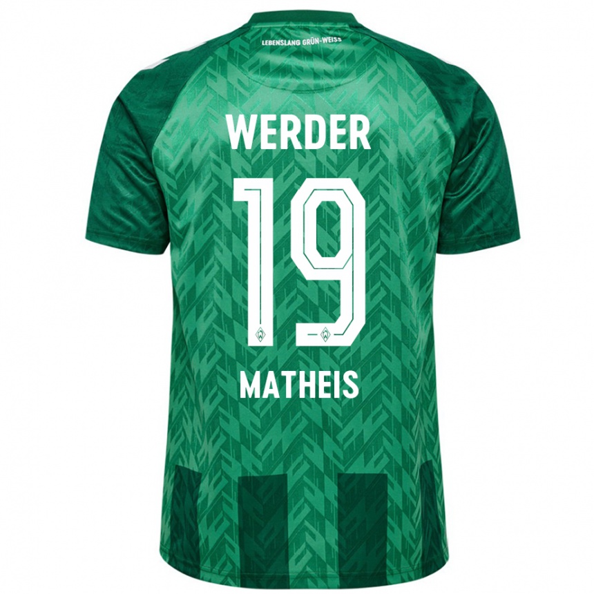 Niño Fútbol Camiseta Saskia Matheis #19 Verde 1ª Equipación 2024/25 México