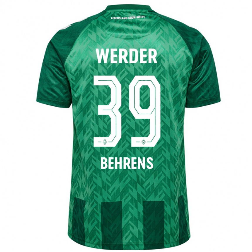 Niño Fútbol Camiseta Jette Behrens #39 Verde 1ª Equipación 2024/25 México