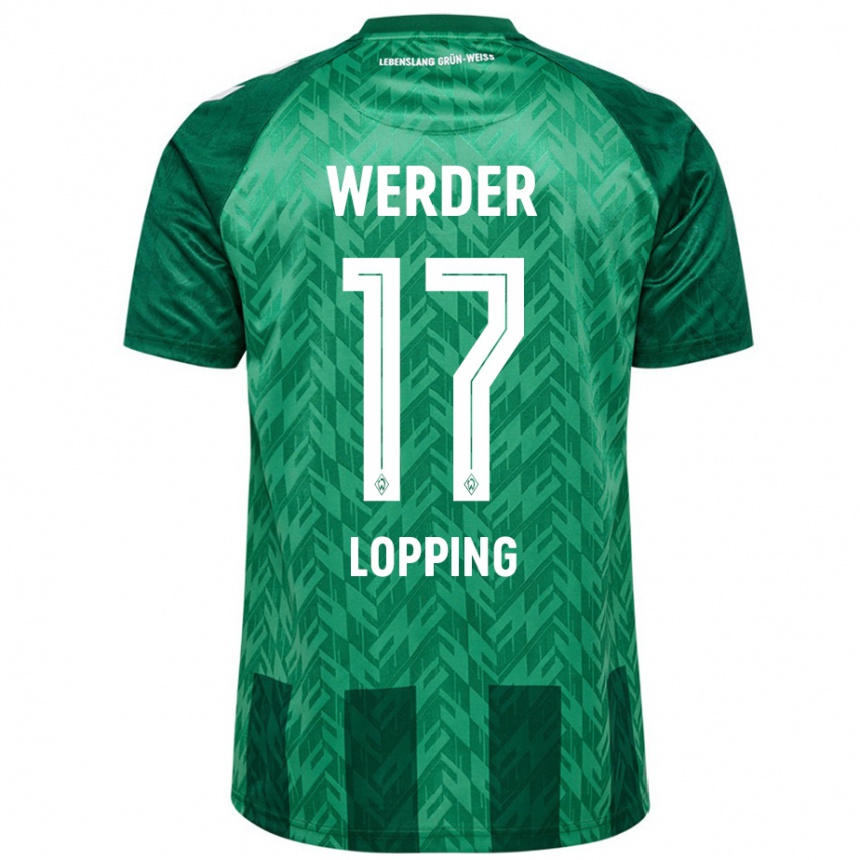 Niño Fútbol Camiseta Jakob Löpping #17 Verde 1ª Equipación 2024/25 México