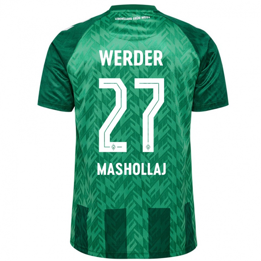 Niño Fútbol Camiseta Benjamin Mashollaj #27 Verde 1ª Equipación 2024/25 México