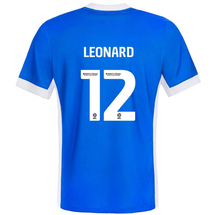 Niño Fútbol Camiseta Marc Leonard #12 Azul Blanco 1ª Equipación 2024/25 México