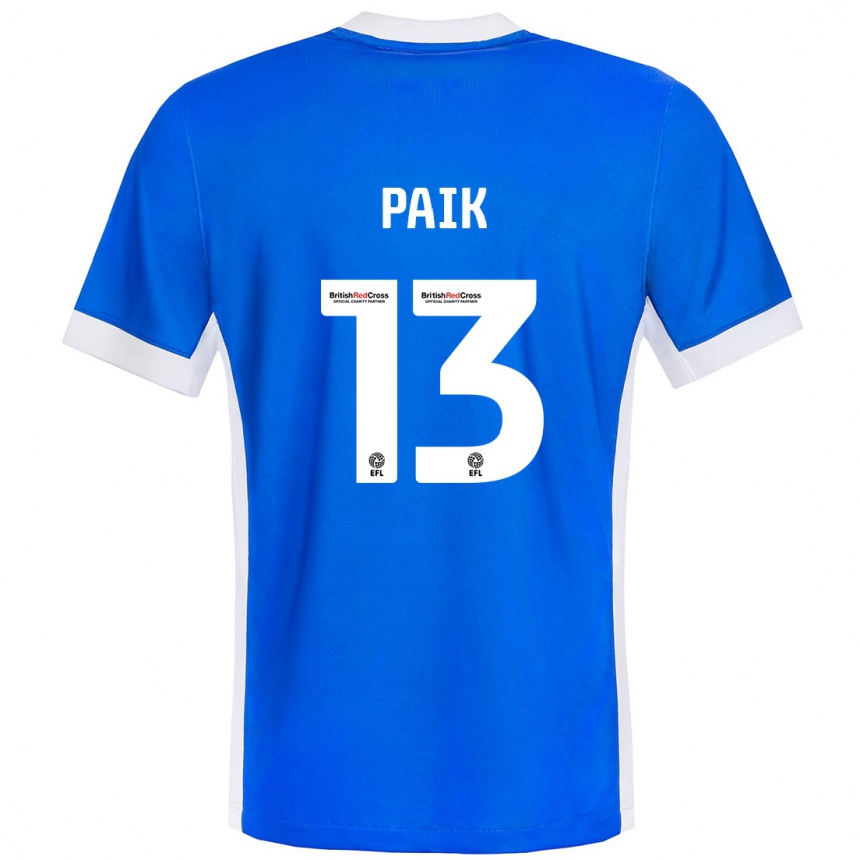 Niño Fútbol Camiseta Seung-Ho Paik #13 Azul Blanco 1ª Equipación 2024/25 México