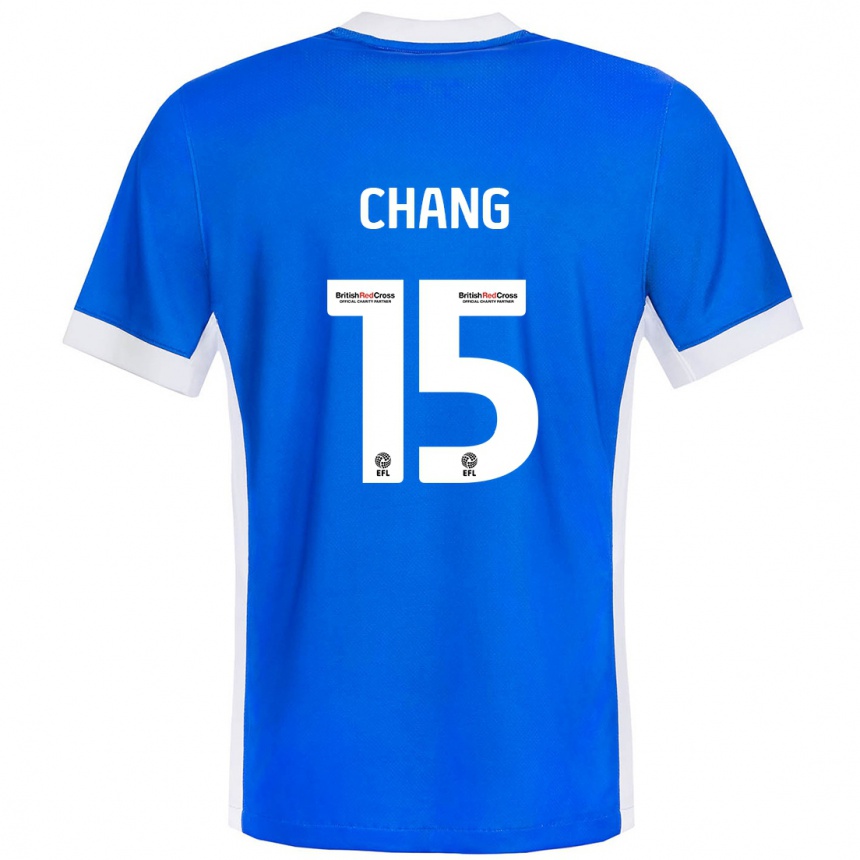 Niño Fútbol Camiseta Alfie Chang #15 Azul Blanco 1ª Equipación 2024/25 México