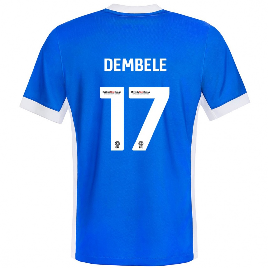 Niño Fútbol Camiseta Siriki Dembélé #17 Azul Blanco 1ª Equipación 2024/25 México