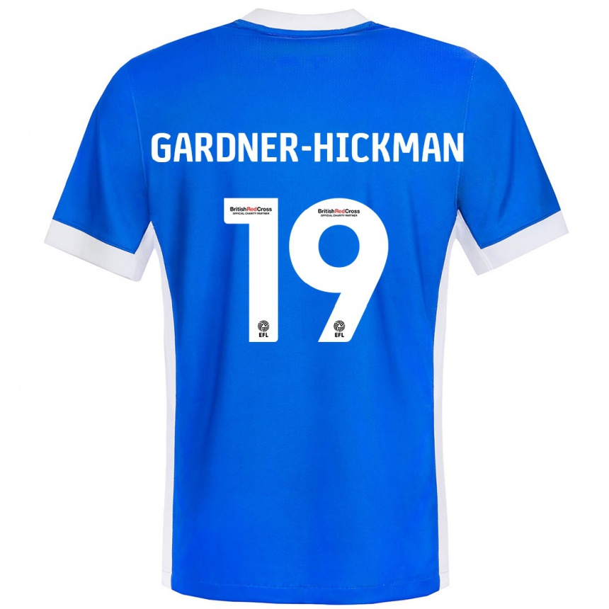 Niño Fútbol Camiseta Taylor Gardner-Hickman #19 Azul Blanco 1ª Equipación 2024/25 México