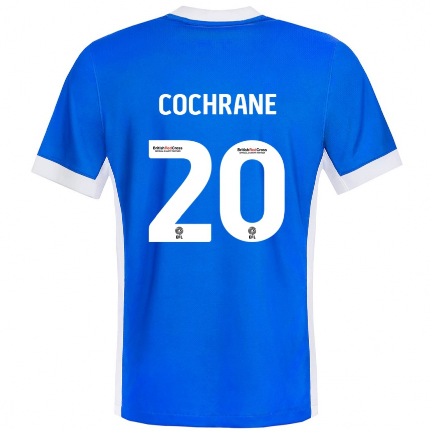 Niño Fútbol Camiseta Alex Cochrane #20 Azul Blanco 1ª Equipación 2024/25 México