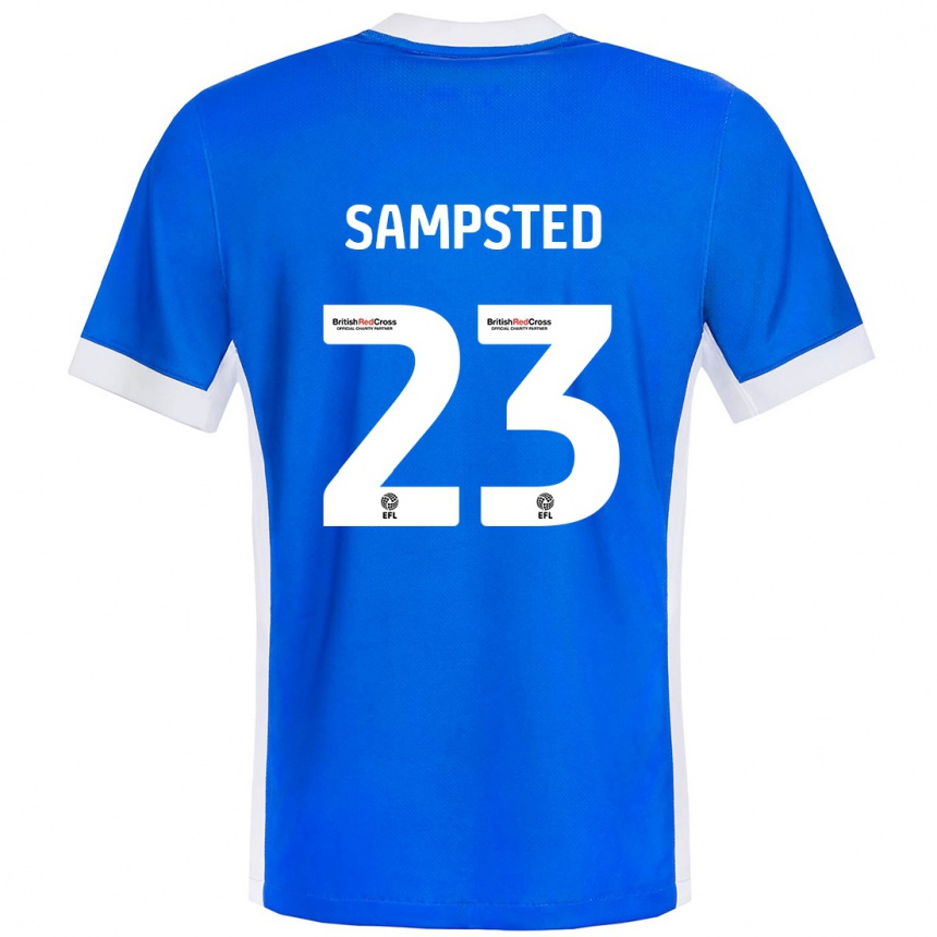 Niño Fútbol Camiseta Alfons Sampsted #23 Azul Blanco 1ª Equipación 2024/25 México