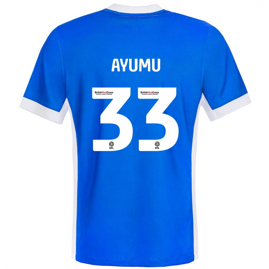 Niño Fútbol Camiseta Ayumu Yokoyama #33 Azul Blanco 1ª Equipación 2024/25 México