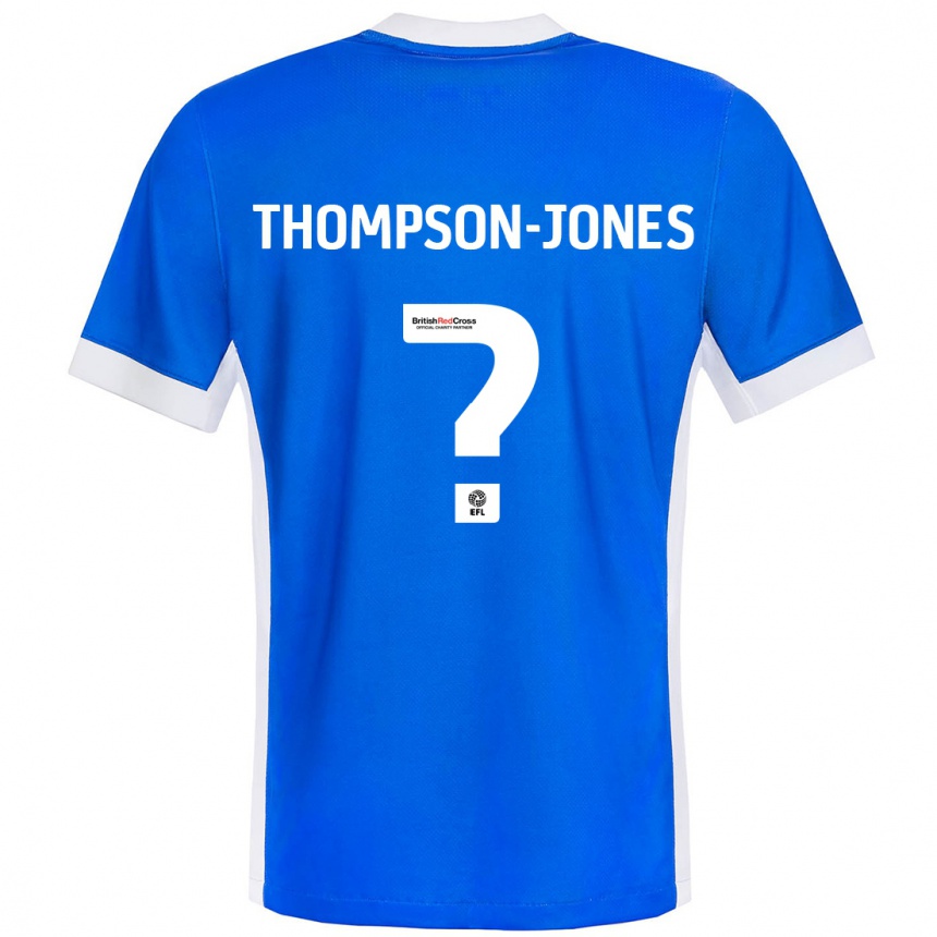 Niño Fútbol Camiseta Riquelme Thompson-Jones #0 Azul Blanco 1ª Equipación 2024/25 México