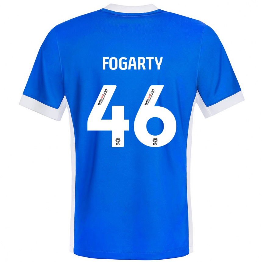 Niño Fútbol Camiseta Tom Fogarty #46 Azul Blanco 1ª Equipación 2024/25 México