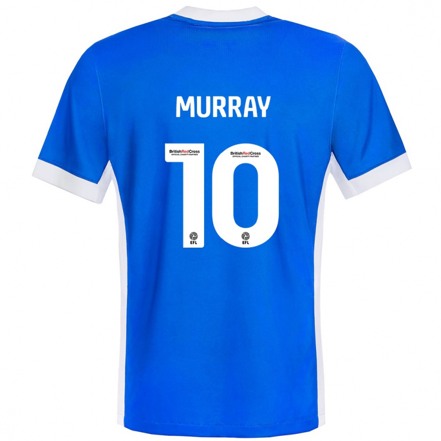 Niño Fútbol Camiseta Christie Murray #10 Azul Blanco 1ª Equipación 2024/25 México