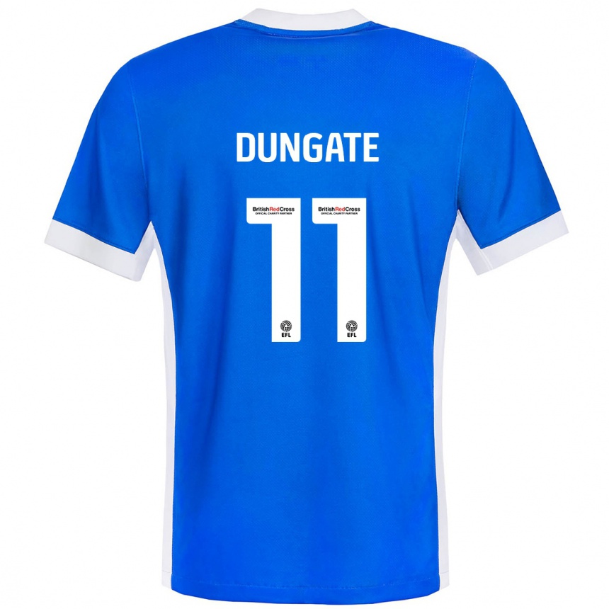 Niño Fútbol Camiseta Katie Dungate #11 Azul Blanco 1ª Equipación 2024/25 México