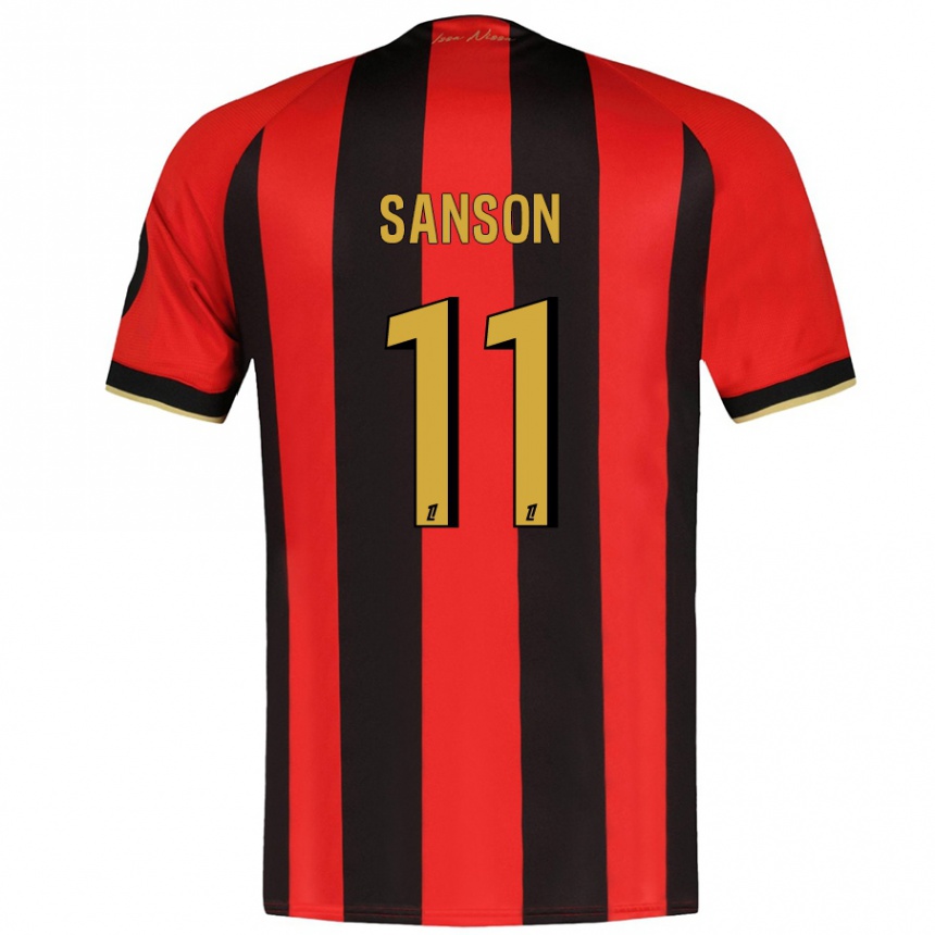 Niño Fútbol Camiseta Morgan Sanson #11 Rojo Negro 1ª Equipación 2024/25 México