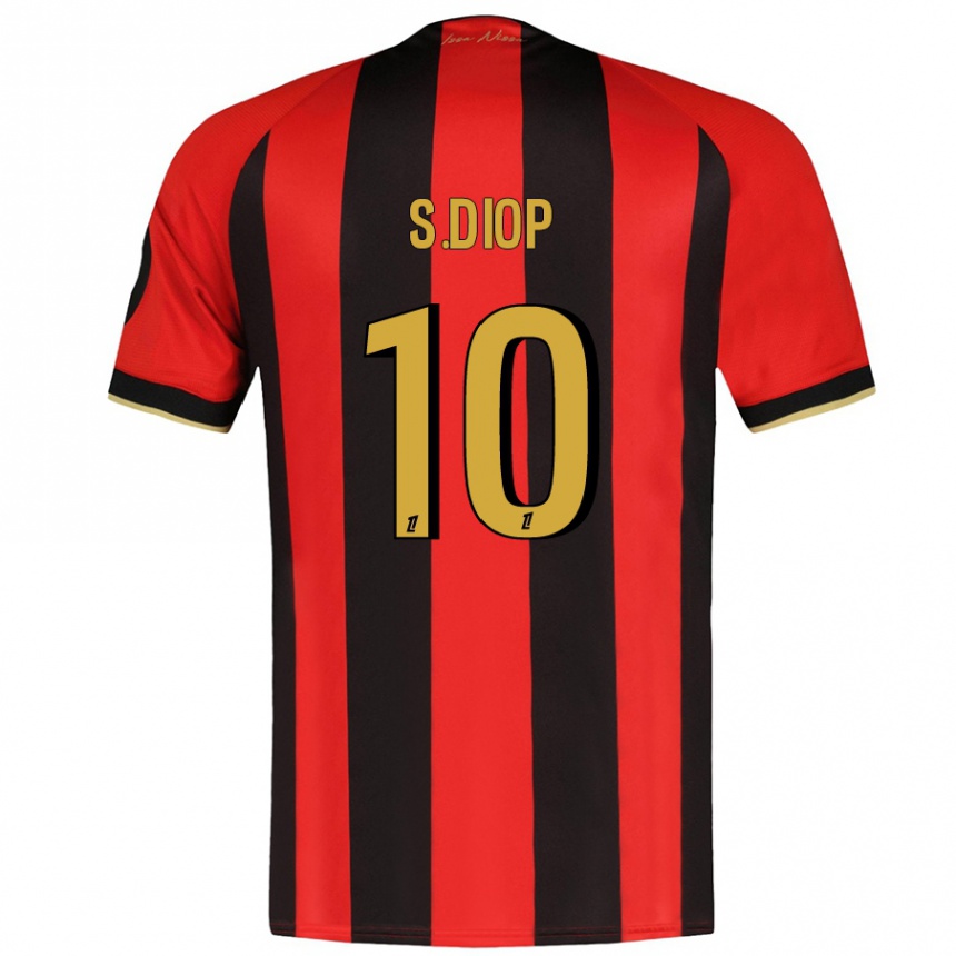 Niño Fútbol Camiseta Sofiane Diop #10 Rojo Negro 1ª Equipación 2024/25 México