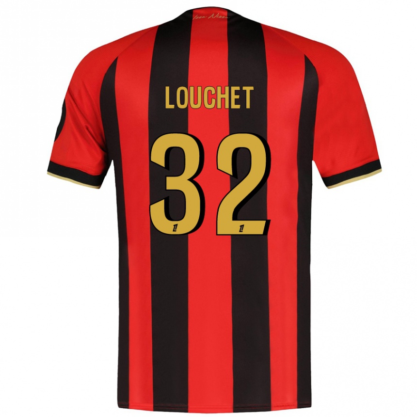 Niño Fútbol Camiseta Tom Louchet #32 Rojo Negro 1ª Equipación 2024/25 México