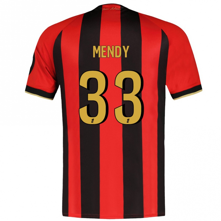 Niño Fútbol Camiseta Antoine Mendy #33 Rojo Negro 1ª Equipación 2024/25 México