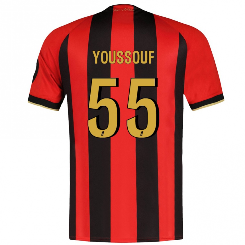 Niño Fútbol Camiseta Youssouf Ndayishimiye #55 Rojo Negro 1ª Equipación 2024/25 México