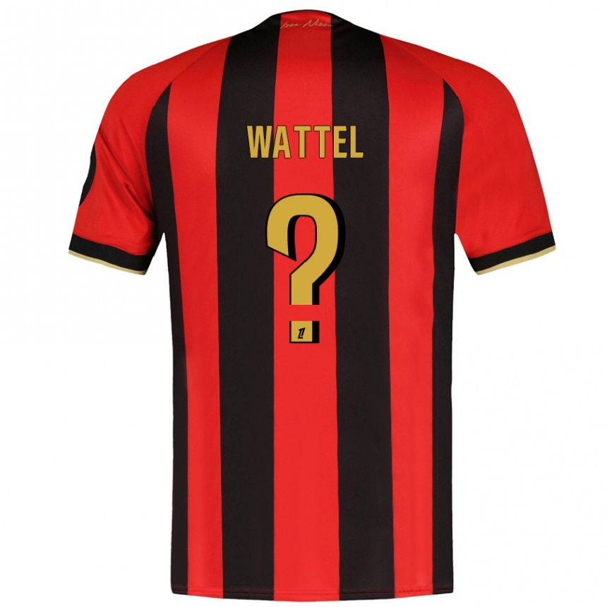 Niño Fútbol Camiseta Sami Wattel #0 Rojo Negro 1ª Equipación 2024/25 México