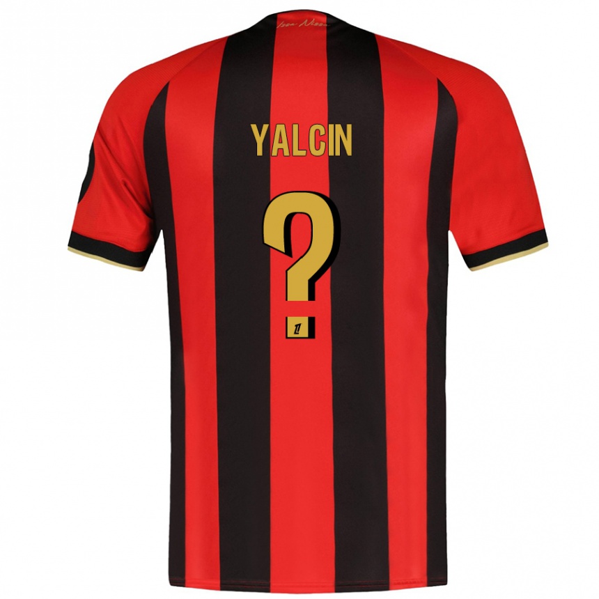 Niño Fútbol Camiseta Noah Yalcin #0 Rojo Negro 1ª Equipación 2024/25 México