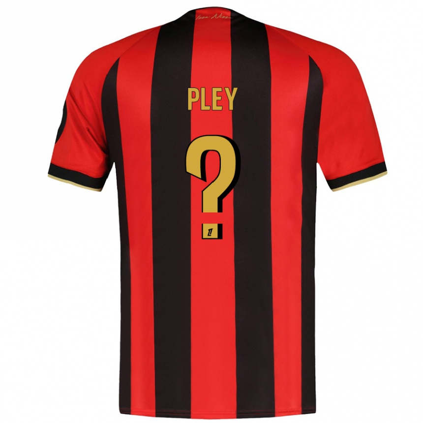 Niño Fútbol Camiseta Lenny Pley #0 Rojo Negro 1ª Equipación 2024/25 México