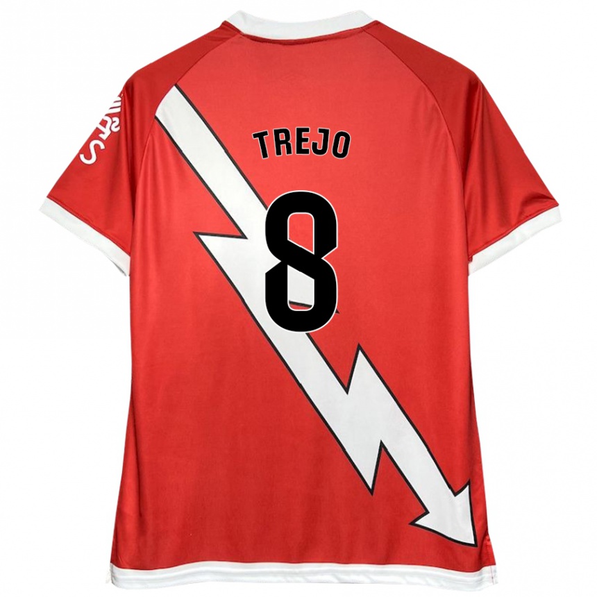 Niño Fútbol Camiseta Óscar Trejo #8 Blanco Rojo 1ª Equipación 2024/25 México