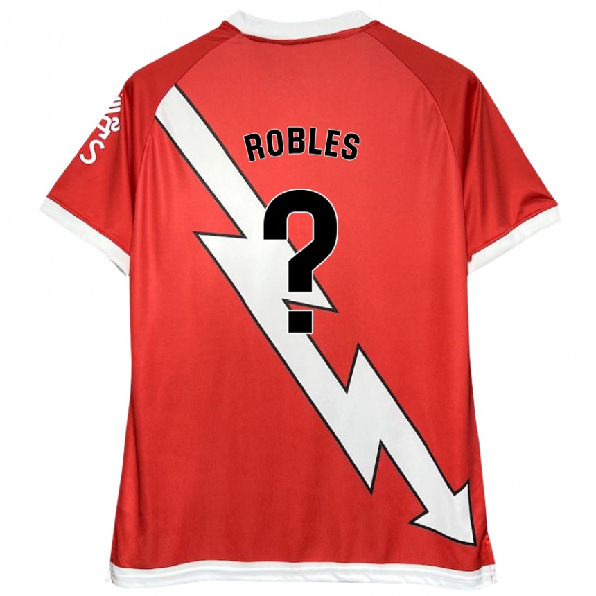 Niño Fútbol Camiseta Diego Robles #0 Blanco Rojo 1ª Equipación 2024/25 México