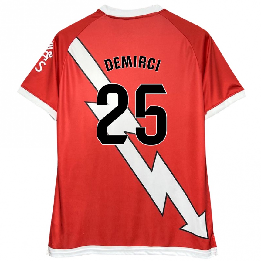 Niño Fútbol Camiseta Mert Demirci #25 Blanco Rojo 1ª Equipación 2024/25 México