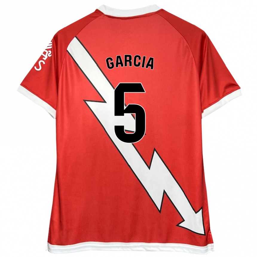 Niño Fútbol Camiseta Miguel García #5 Blanco Rojo 1ª Equipación 2024/25 México