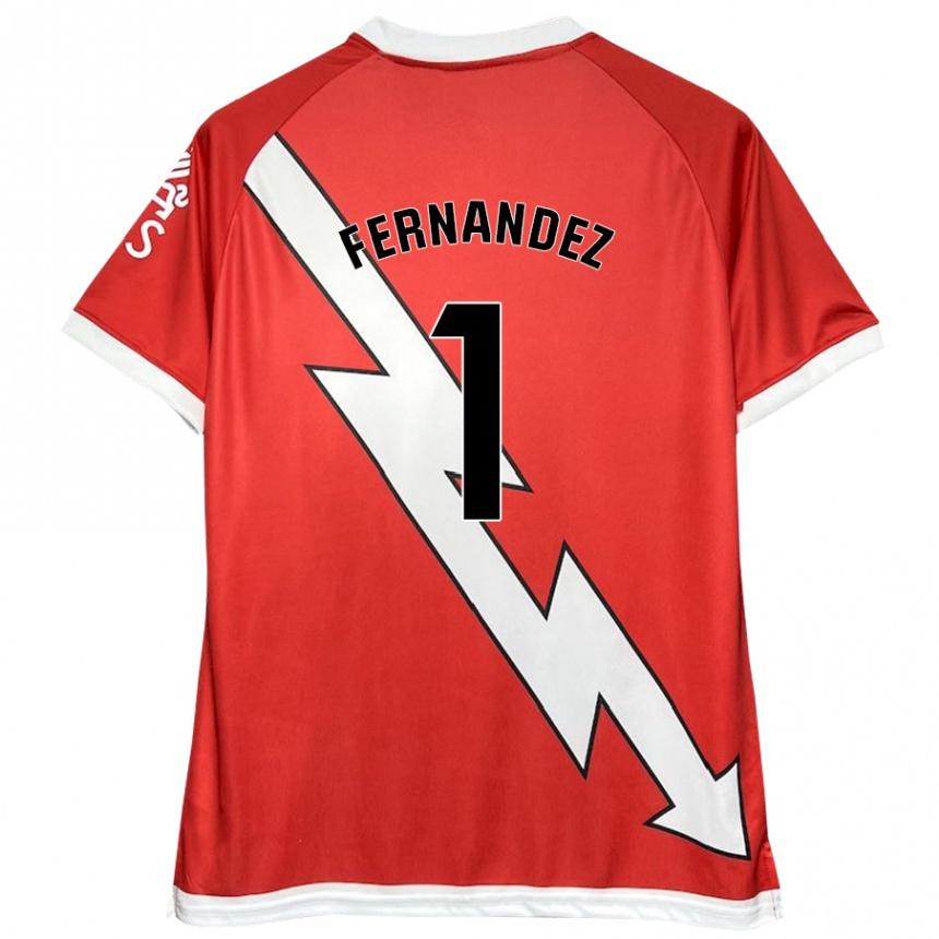 Niño Fútbol Camiseta Nerea Fernández Santos #1 Blanco Rojo 1ª Equipación 2024/25 México