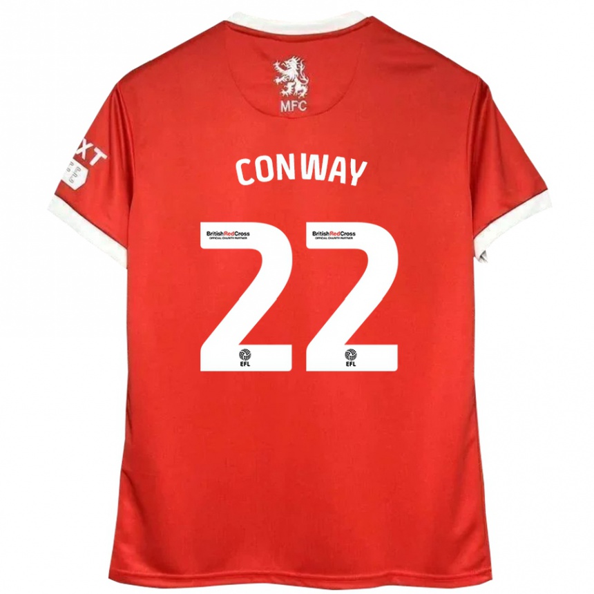 Niño Fútbol Camiseta Tommy Conway #22 Rojo Blanco 1ª Equipación 2024/25 México