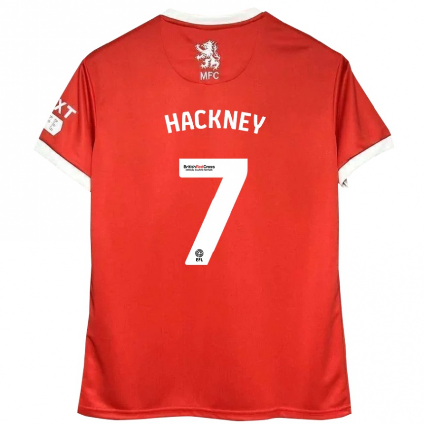 Niño Fútbol Camiseta Hayden Hackney #7 Rojo Blanco 1ª Equipación 2024/25 México