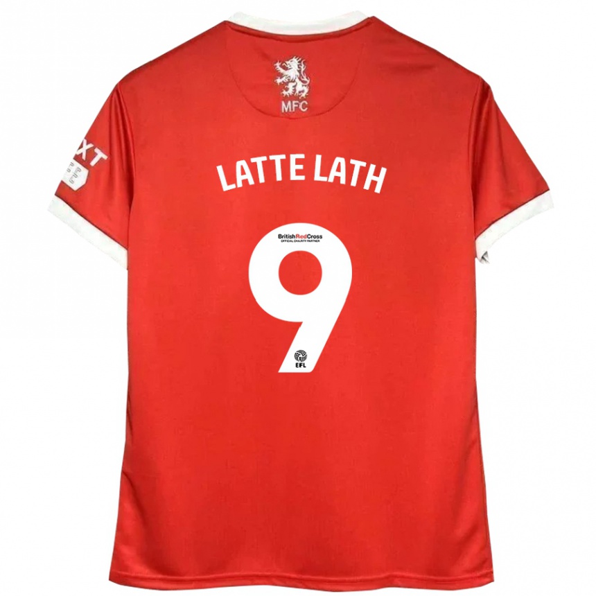 Niño Fútbol Camiseta Emmanuel Latte Lath #9 Rojo Blanco 1ª Equipación 2024/25 México