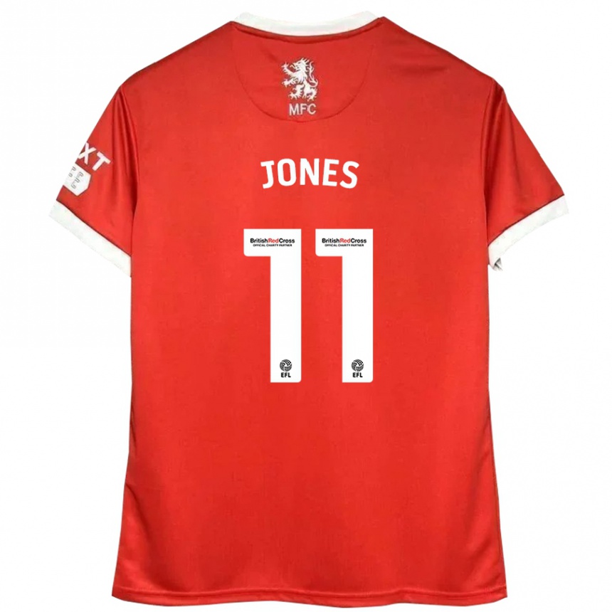 Niño Fútbol Camiseta Isaiah Jones #11 Rojo Blanco 1ª Equipación 2024/25 México