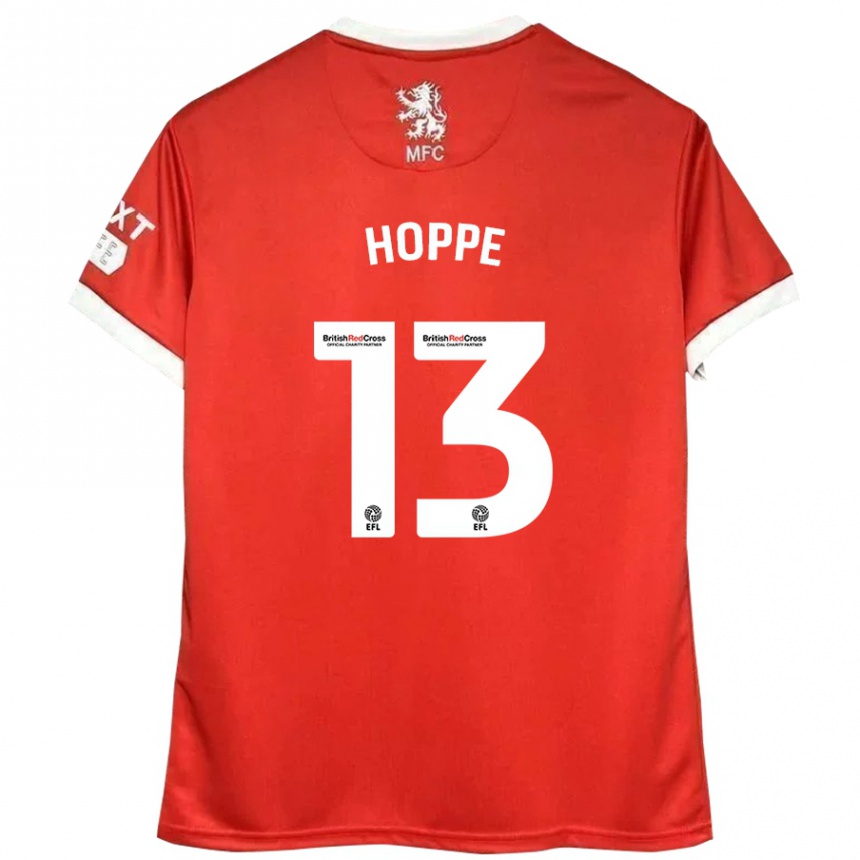 Niño Fútbol Camiseta Matthew Hoppe #13 Rojo Blanco 1ª Equipación 2024/25 México