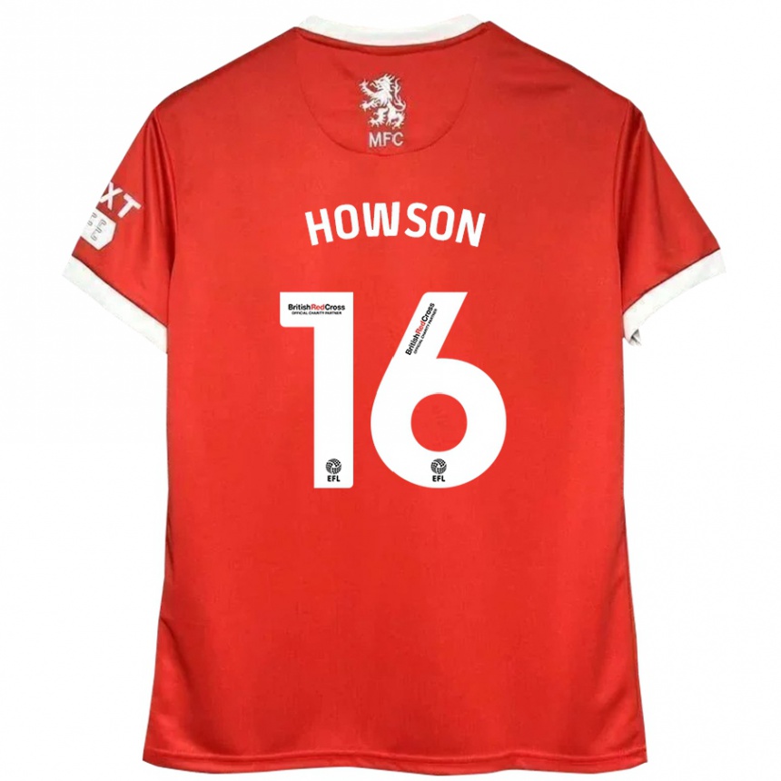 Niño Fútbol Camiseta Jonathan Howson #16 Rojo Blanco 1ª Equipación 2024/25 México