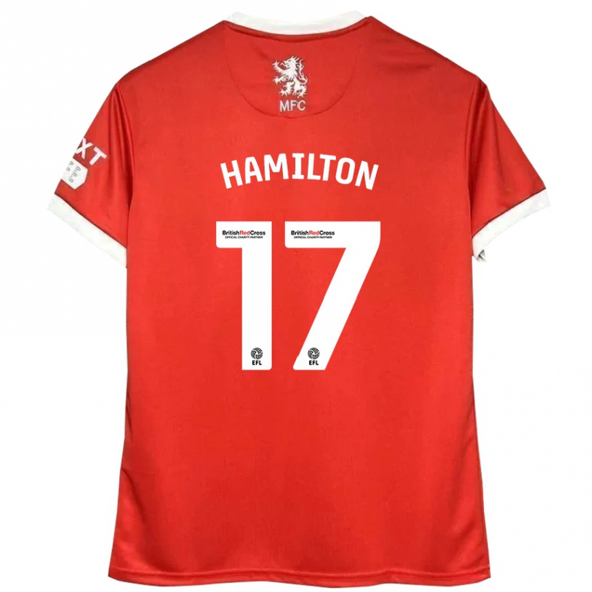 Niño Fútbol Camiseta Micah Hamilton #17 Rojo Blanco 1ª Equipación 2024/25 México