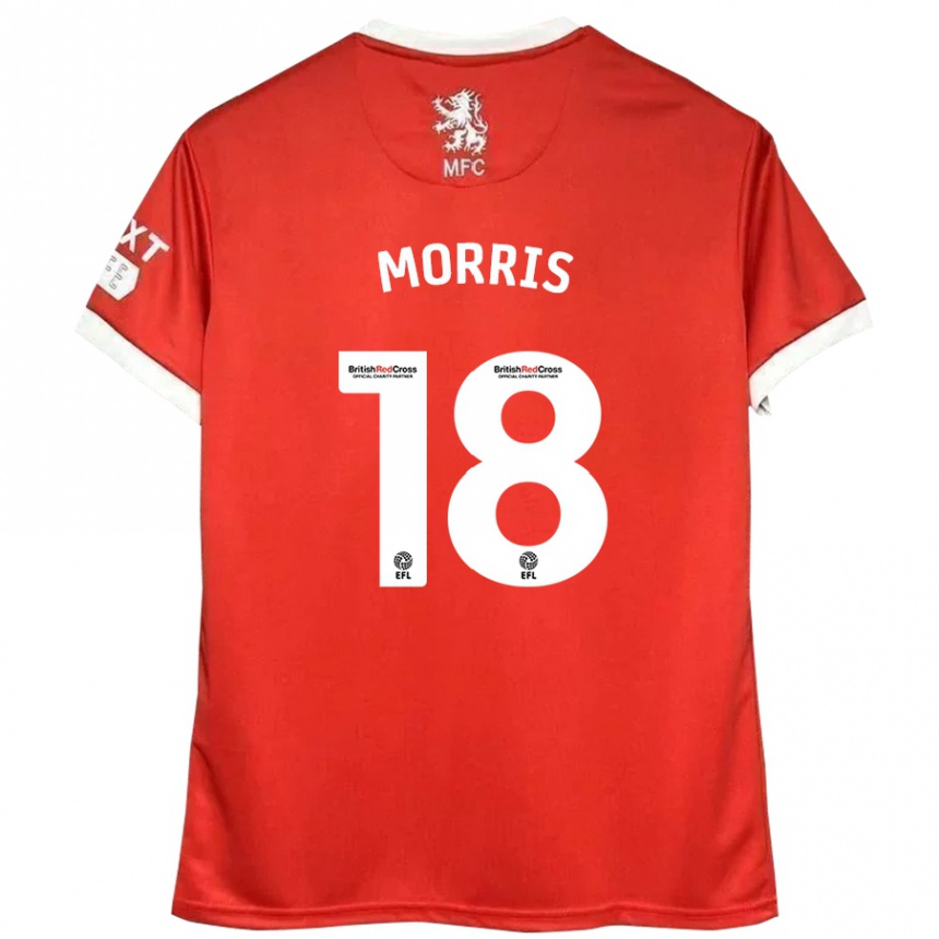 Niño Fútbol Camiseta Aidan Morris #18 Rojo Blanco 1ª Equipación 2024/25 México