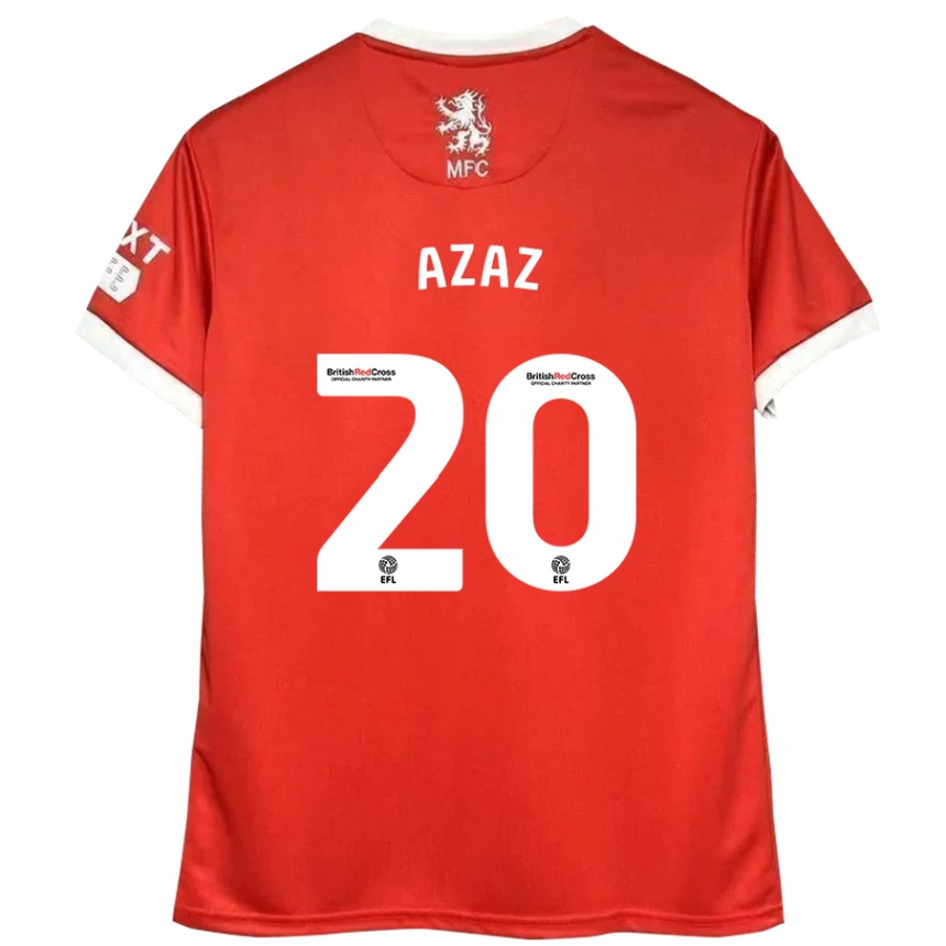 Niño Fútbol Camiseta Finn Azaz #20 Rojo Blanco 1ª Equipación 2024/25 México