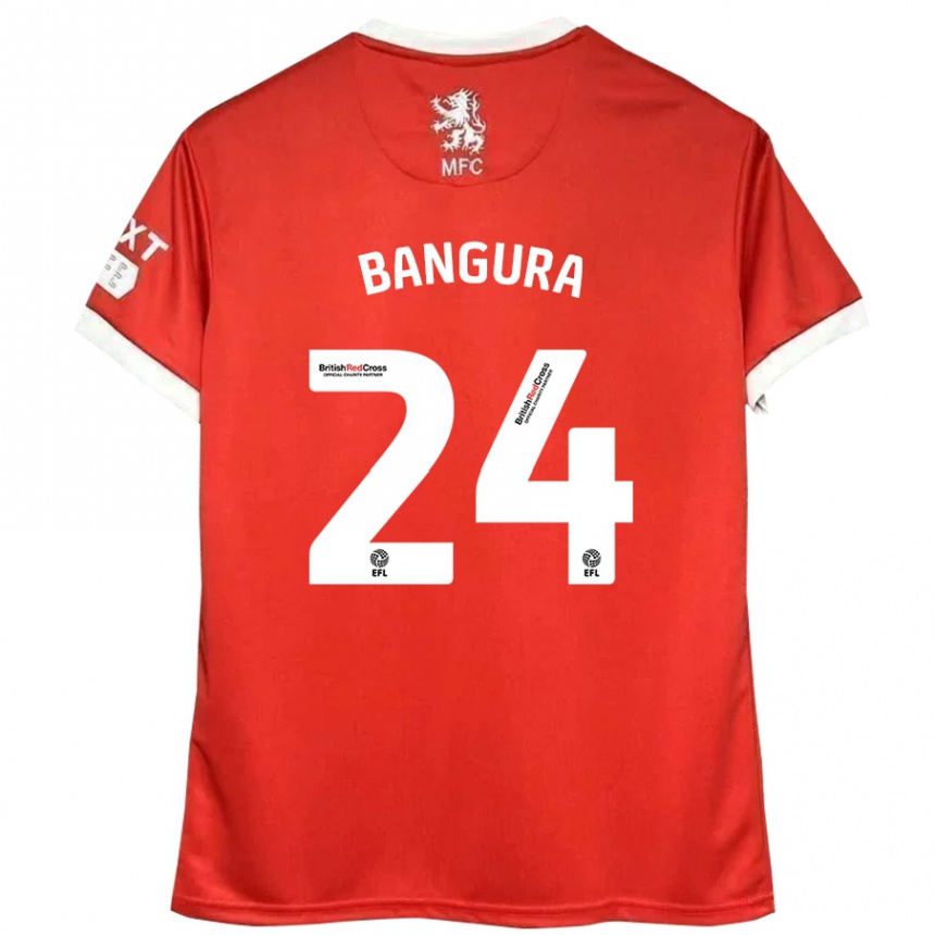 Niño Fútbol Camiseta Alex Bangura #24 Rojo Blanco 1ª Equipación 2024/25 México